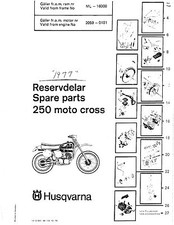 Husqvarna Parts Manual Book 1977 250 Moto Cross