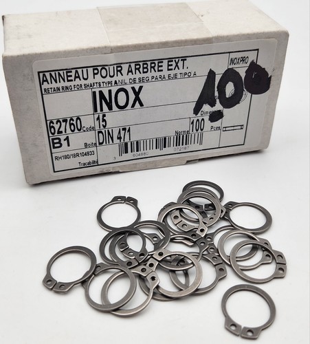 Anneaux arrêt inox 15 - anneaux,