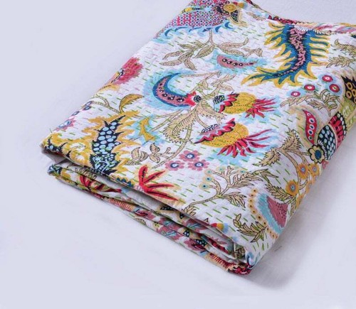 Couvre lit kantha indien - couvre-lit,