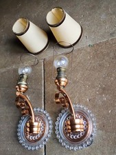 Paire D Applique 1950 Cuivre