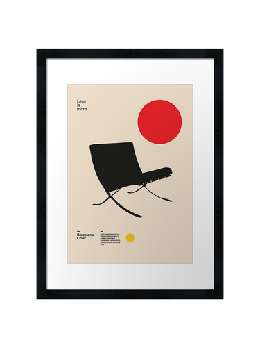 Barcelona chair framed wall - chair,