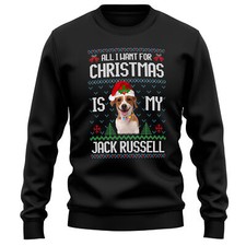 Christmas Jack Russell Sweatshirt Adults Dog Owner Men and Women working dog ...