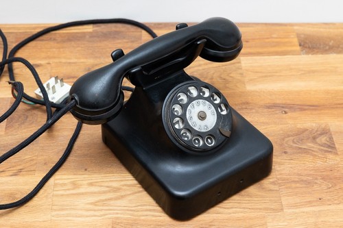 Ancien telephone bakelite noir - telephone,