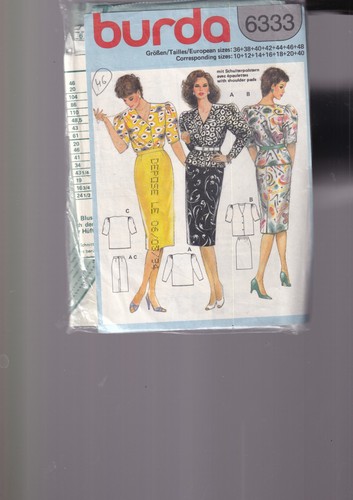 Patron burda 6333 jupe - -,