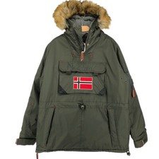 Anorak Veste Manteau Parka Kaki GEOGRAPHICAL NORWAY Taille S