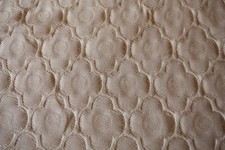 Coupon N°333 tissu d'ameublement écru  doubles rideaux tenture toile à matelas