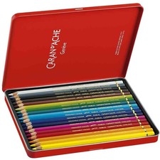 [666.318] CARAN D'ACHE Crayons de couleur PABLO, étui métal de 18