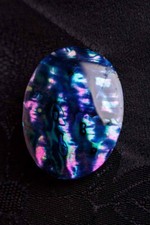 Vintage Broche Abalone Bleu