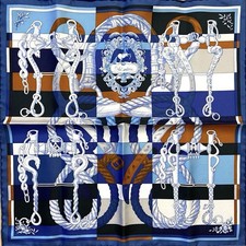 Hermes Gavroche 42 Scarf Della Cavalleria Silk 16.5in