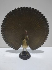 🍀Paon vintage en laiton / cuivre Art deco