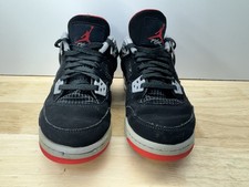 Nike Air Jordan 4 IV Bred One Of Ea Size 5Y ,4Y Black Red Cement Grey 408452-060