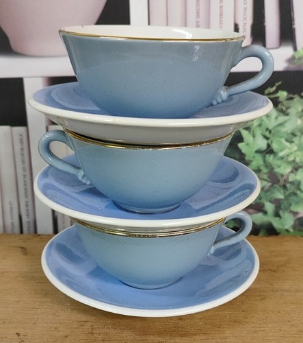 Tasses anciennes digoin bleu - tasses,