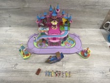 Vintage Disney Bluebird Polly Pocket Magic Kingdom Castle W/ Train & Figures