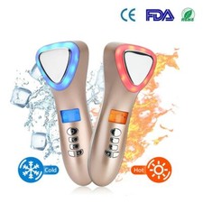LED chaud froid visage appareil de soins de la peau masseur marteau ultrasons