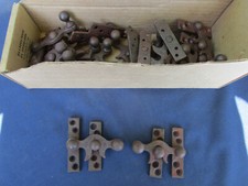 2 Loquets fermetures de porte, malle, ridelle véhicule fer ancien Droite gauche