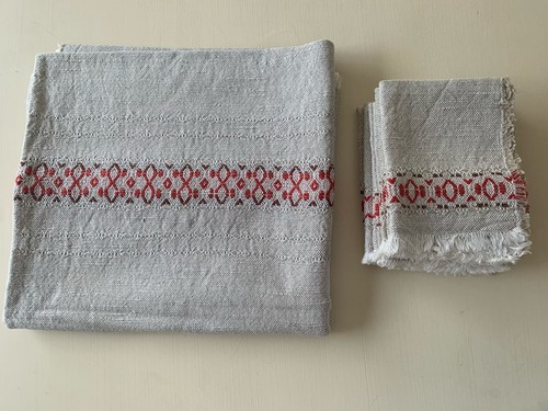 Ancienne nappe 8 - 8, serviettes