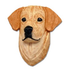 Figurine De Plaque En Tête De Labrador Jaune