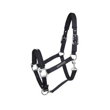 Kieffer Nylon Halter Doublé - Halter Satin Shine Pour Poney Noir