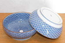 LOT 2 BOL tasse à SOUPE JAPONAIS JAPON ASIATIQUE asie MIDO decors écaille bleue