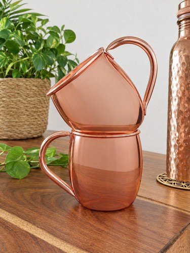Lot mugs en cuivre - de, 2