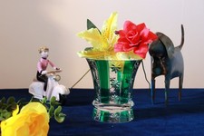 Joli vase diabolo en Cristal