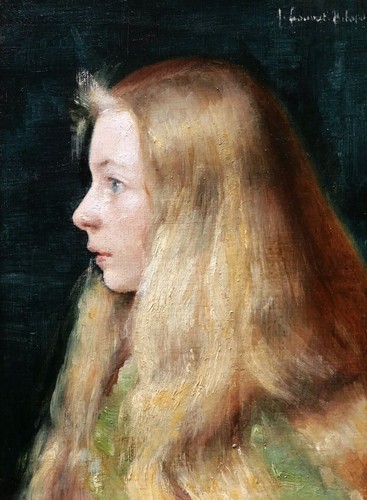 Symbolist portrait painting