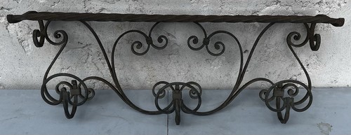 Porte manteau mural fer forgé