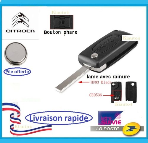 Coque cle plip citroën - coque,