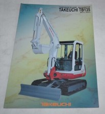 Takeuchi Excavator TB 135 Japanese Russian Brochure Prospekt