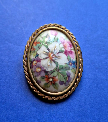 Ancienne broche porcelaine - broche,