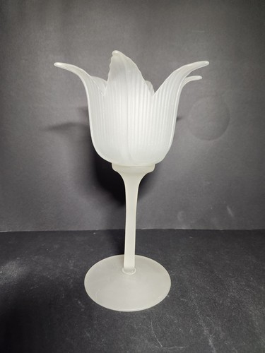 Bougeoir fleur tulipe blanc