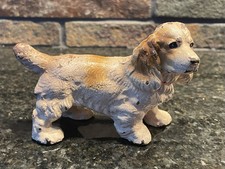 1930s Vintage Cast Iron Hubley Cocker Spaniel Dog Figurine Toy Original Paint