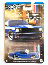 MINIATURE HOT WHEELS 1/64 FORD MUSTANG 2+2 FASTBACK 1965 HW SILVER SERIES