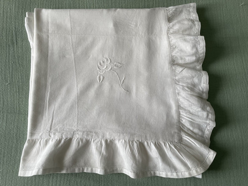 Ancienne taie édredon en - ,