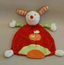 Babysun Red, Green, White Rabbit Flat Blanket - Apple, Teething