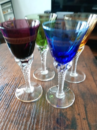 Lot verres pied couleurs - lot,