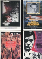 CINEMA POSTERS LOT of 4 CARDS Alain Delon + IMMORAL TALES