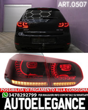 VW GOLF 6 2008-2012 PHARES ARRIÈRE FULL LED GTI ROUGE FLÈCHE LED GLISSANTE