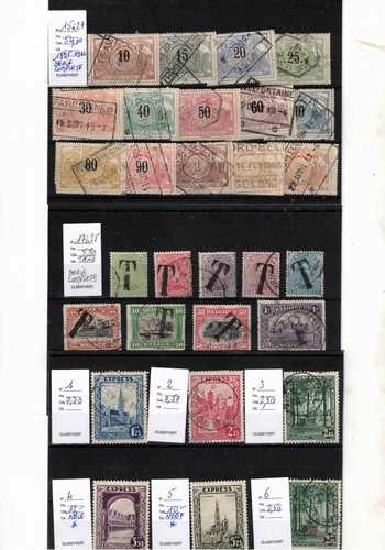 Timbres belgique 2 séries - de,