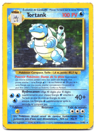Carte pokémon tortank 102 - carte,