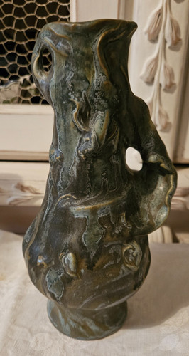 Art nouveau vase gres - gres, denbac