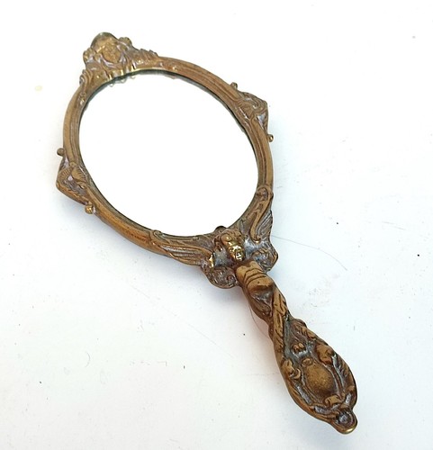 Miroir face main - face, bronze