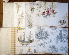 Lot of 40 Antique Tapestry Wallpaper Sheets 12