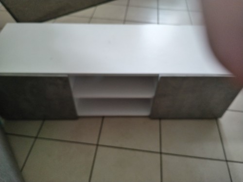 Meuble blanc table basse - meuble, tv