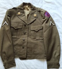 veste blouson WW2 jacket IKE US ARMY 1944 militaire uniforme Battle Dress