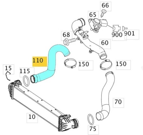 Durite turbo pour mercedes - turbo,
