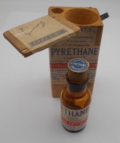 Ancien boite flacon pyrethane - ancien,