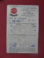 ++"1245" OLD INVOICE ANDRE PRESLIER IN ORLEANS COCA COLA DISTRIBUTOR 1952
