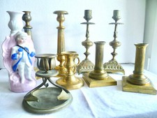 LOT DE 9 BOUGEOIRS CHANDELIERS