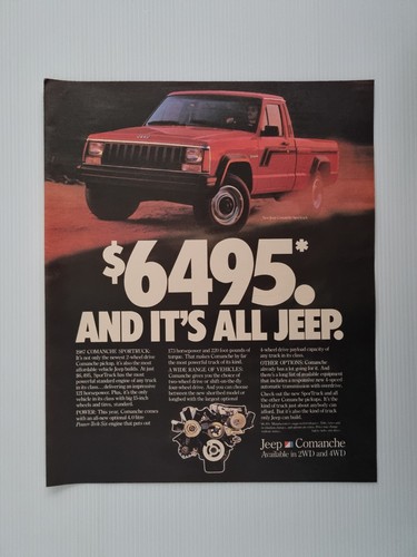 Jeep comanche magazine vintage - comanche,